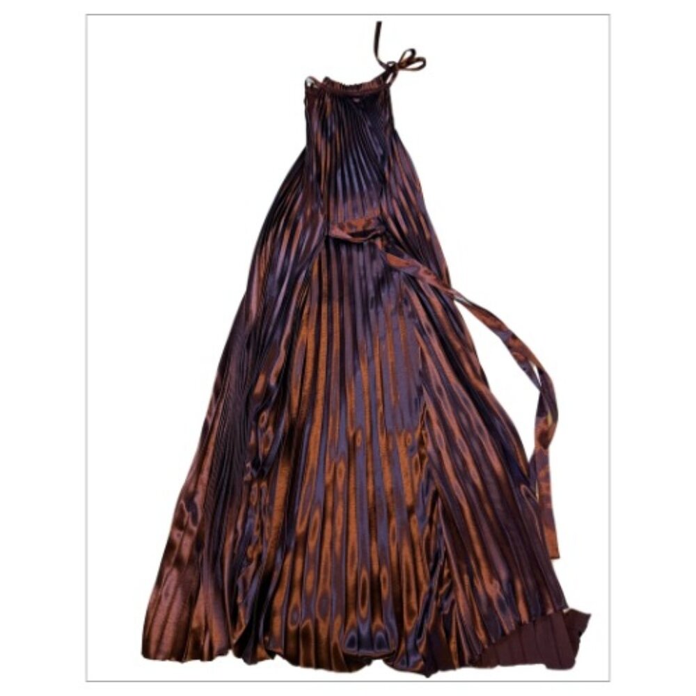 NWOT Elegant Ulla Johnson Plum Halter Gown, Size 8 - Like New (BB01)